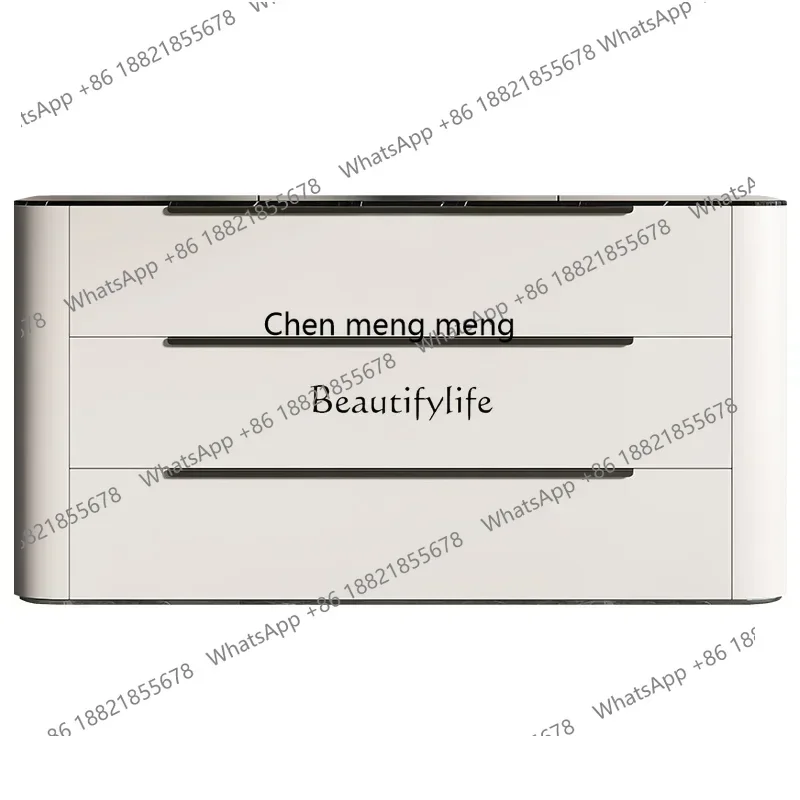 

New Arrivals Italian light luxury six-chest cabinet marble premium bedside TV storage storage cabinetss 7304