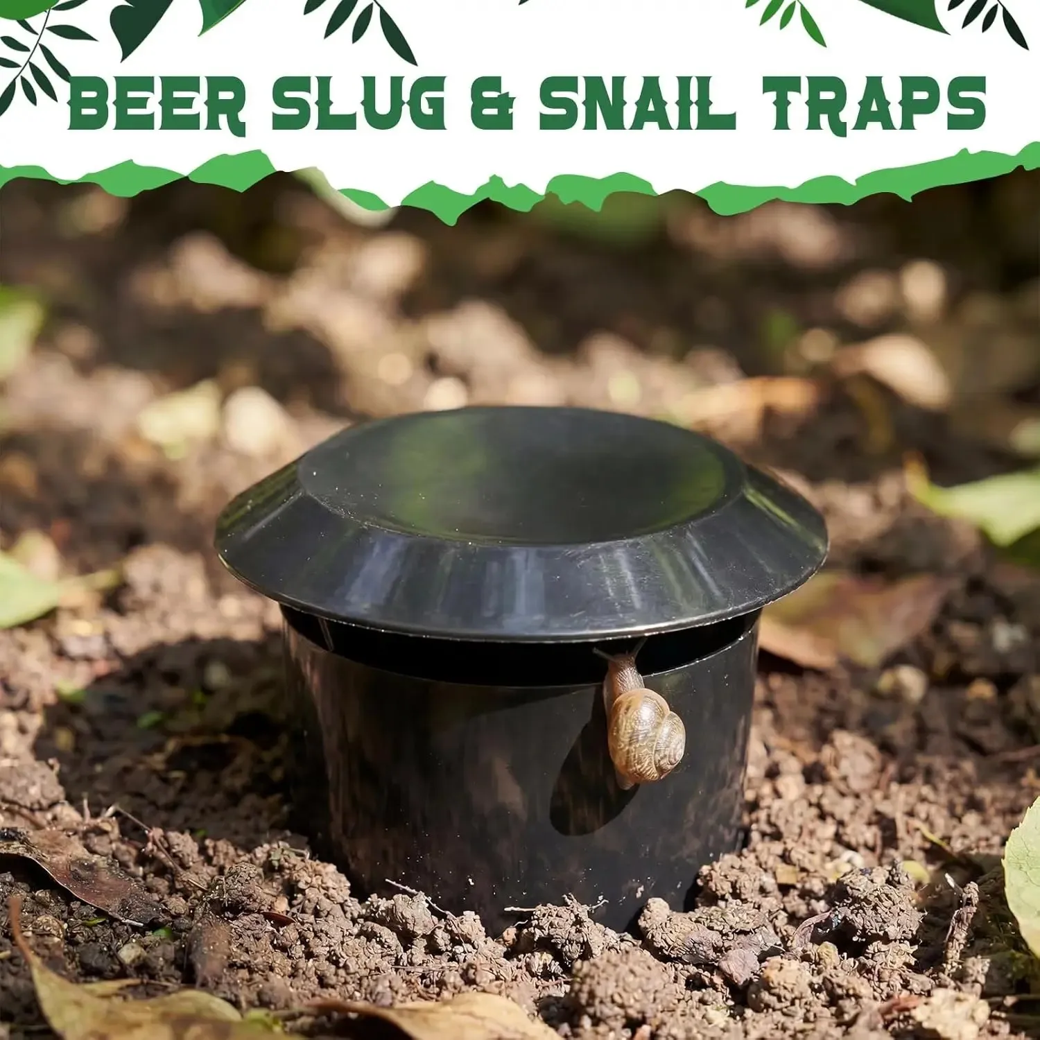 5/8pcs beer trap for snails and slugs reusable plastic snail catcher container (beer not included) physical trap for garden