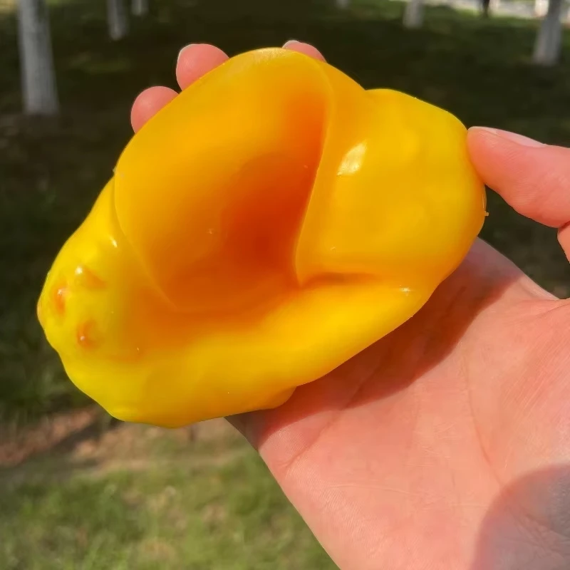 Crispy Sound Caramel Pudding Food Shaped Squeezing Toy Homemade DIY Handmade Stress Relief Ball Non-rebound Stress Relieving Toy image 4