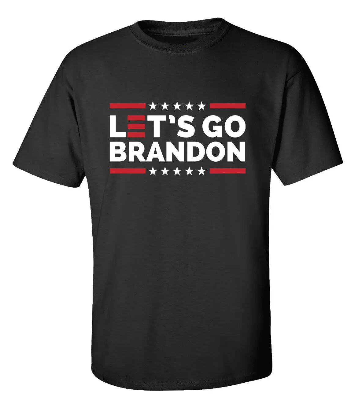 

Забавная политическая мужская футболка Let's Go Brandon с 3 полосками FJB