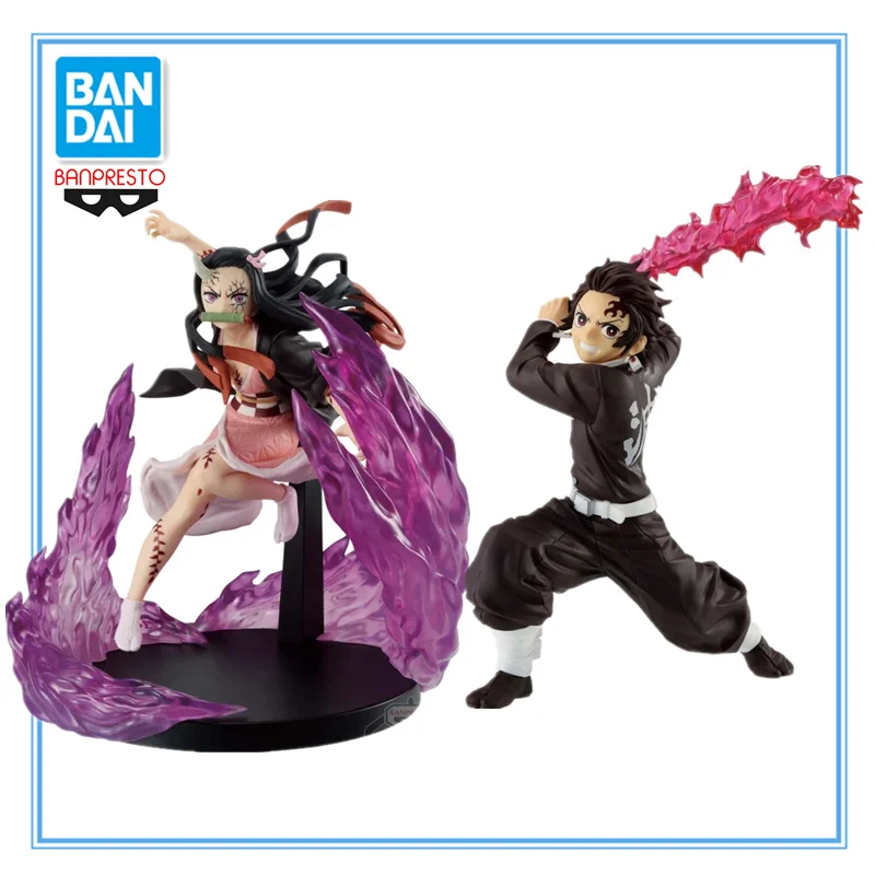 Original Demon Slayer Anime Figure VIBRATION STARS PLUS Kamado Tanjirou Nezuko PVC Action Figure Collector Toys for Children