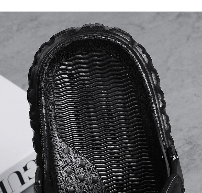 Sommerliche Übergrößen-Herrensandalen: Outdoor-Freizeitschuhe, Leder-Gartenschuhe, Rutschfeste Römerschuhe, Strand-Flip-Flops – Detail 6