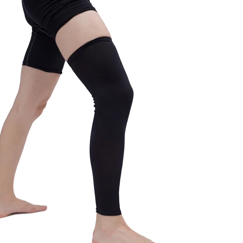 1pair Leg Compression Sleeve Men Youth Basketball Sports Footless Calf Compression Sock Knee Brace Support Arthritis Knee Sleeve