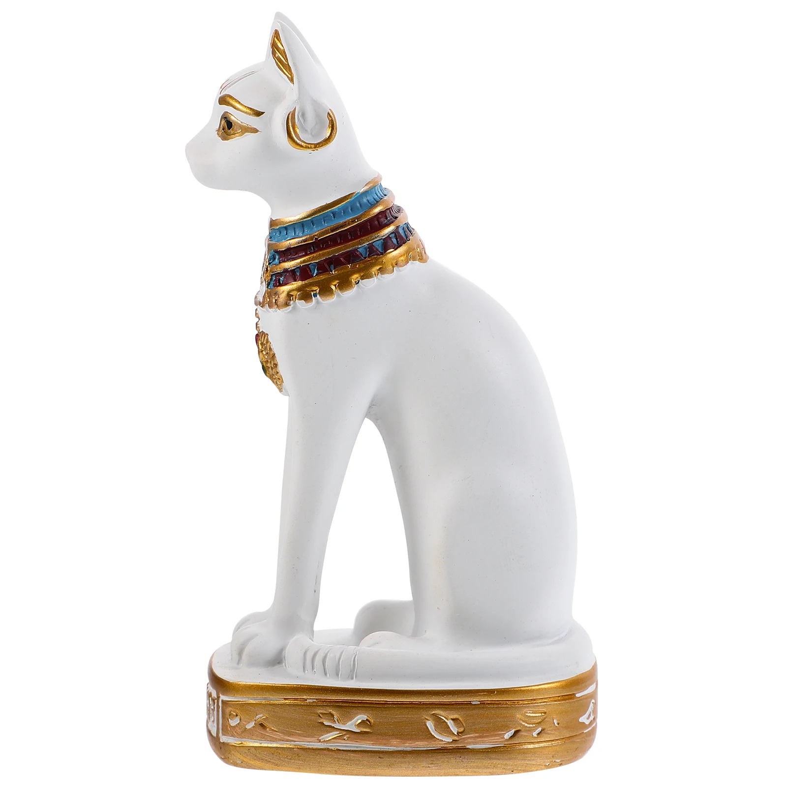 

White Resin Cat Ornament 2x35x7cm Resin Decor Mini Figurines Room Cute Cat Tiny Animals Figures Decor Gifts