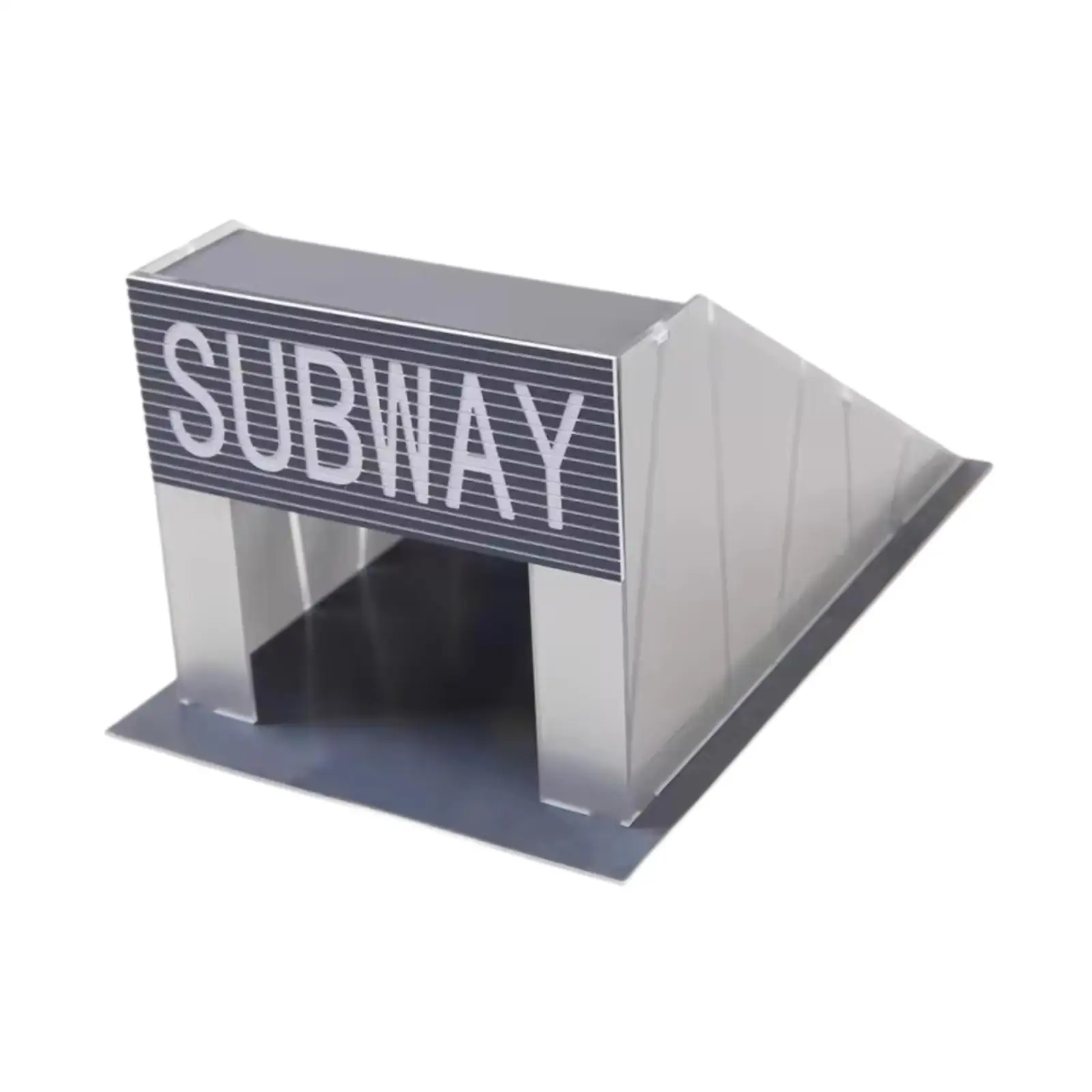 แบบจำลองสถานีรถไฟใต้ดิน ประกอบง่าย แบบจำลองอาคารขนาดเล็ก แบบจำลองฉากสถาปัตยกรรม สำหรับตกแต่งฉากรถไฟจำลอง