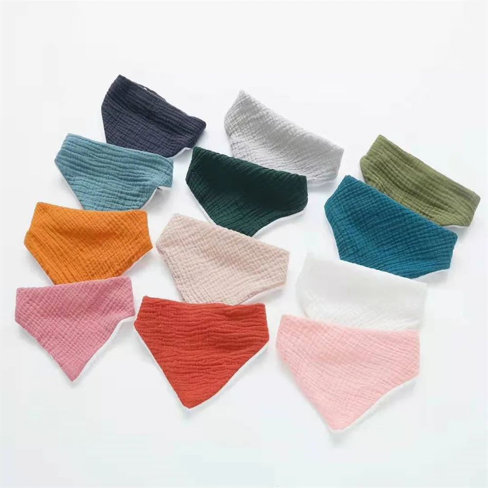 Baby Burp Cloths Soft Cotton Bibs For Newborn Infant Stuff Boys Girls Bandana Scarf Toddler Accessories Feeding Saliva Towel