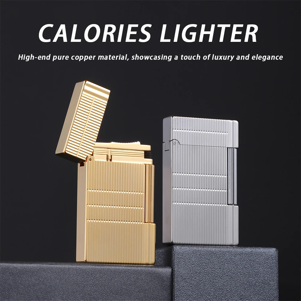 

Золотая зажигалка ручной работы из высококачественного металла и чистой меди, с регулируемым пламенем для использования в помещении и на улице, в подарочной коробке премиум-класса.