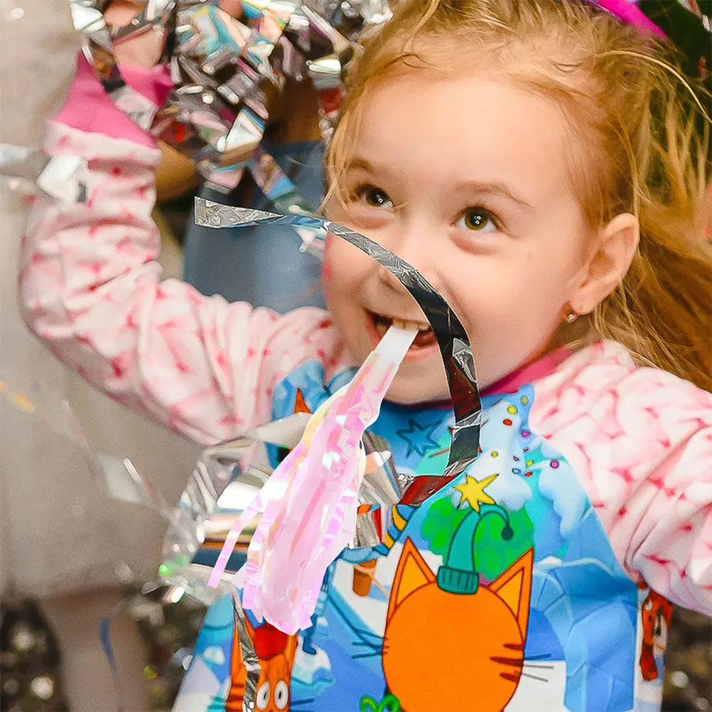 

24 шт. разноцветных горшков-свистков с бахромой для вечеринок, генераторов шума, для дней рождения, выпускных, спортивных мероприятий, праздничных торжеств