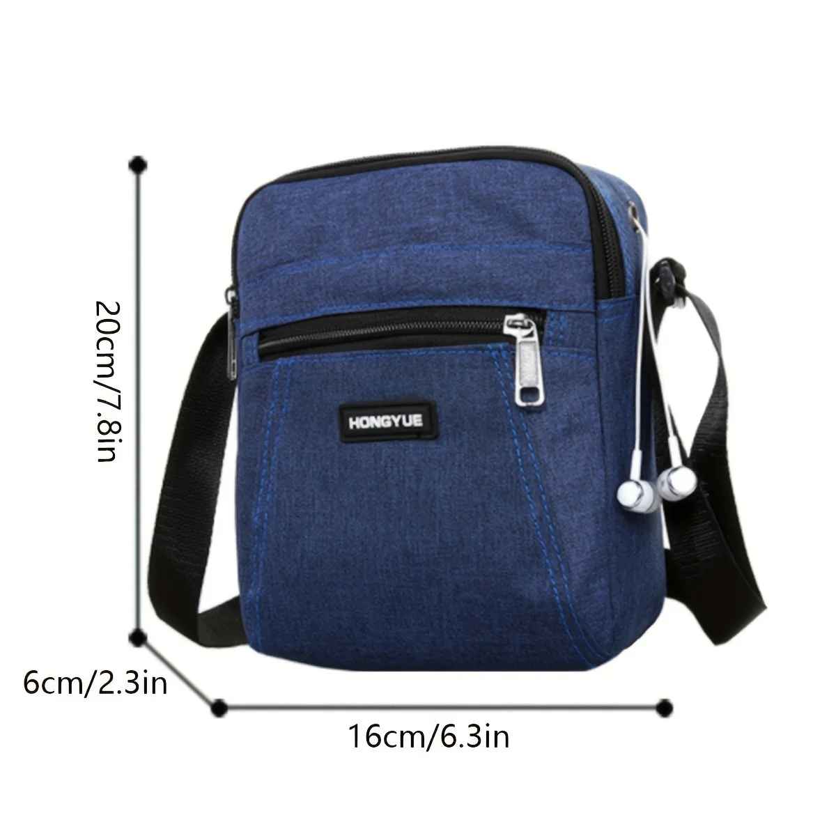 Nylon waterproof messenger bag for men