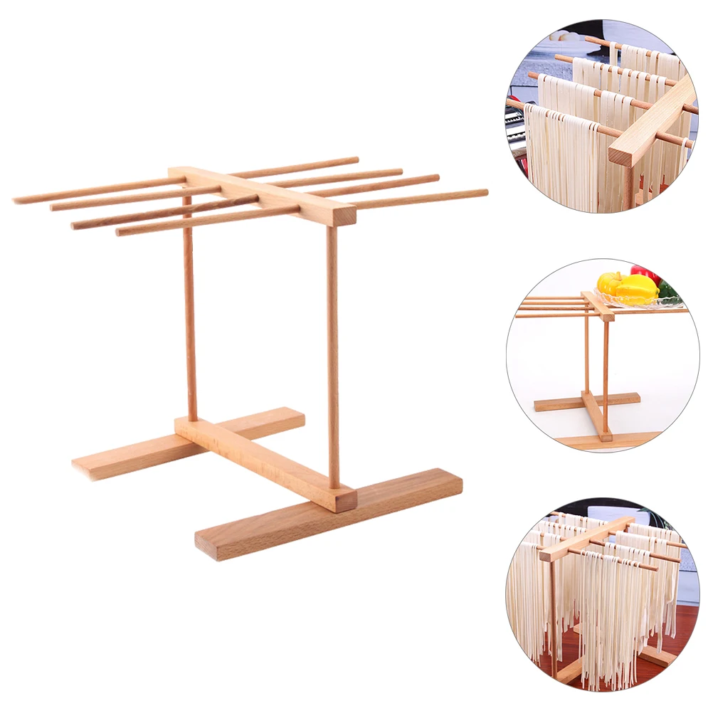 

Noodle Dryer Rack Portable Collapsible Wooden Noodle Hanger for Drying Spaghetti Tagliatelle Fettuccine Vermicelli Linguine