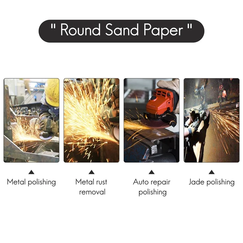 1 بوصة 100 قطعة مجموعة أقراص الصنفرة جولة الصنفرة هوك حلقة ساندر باكر-AT35