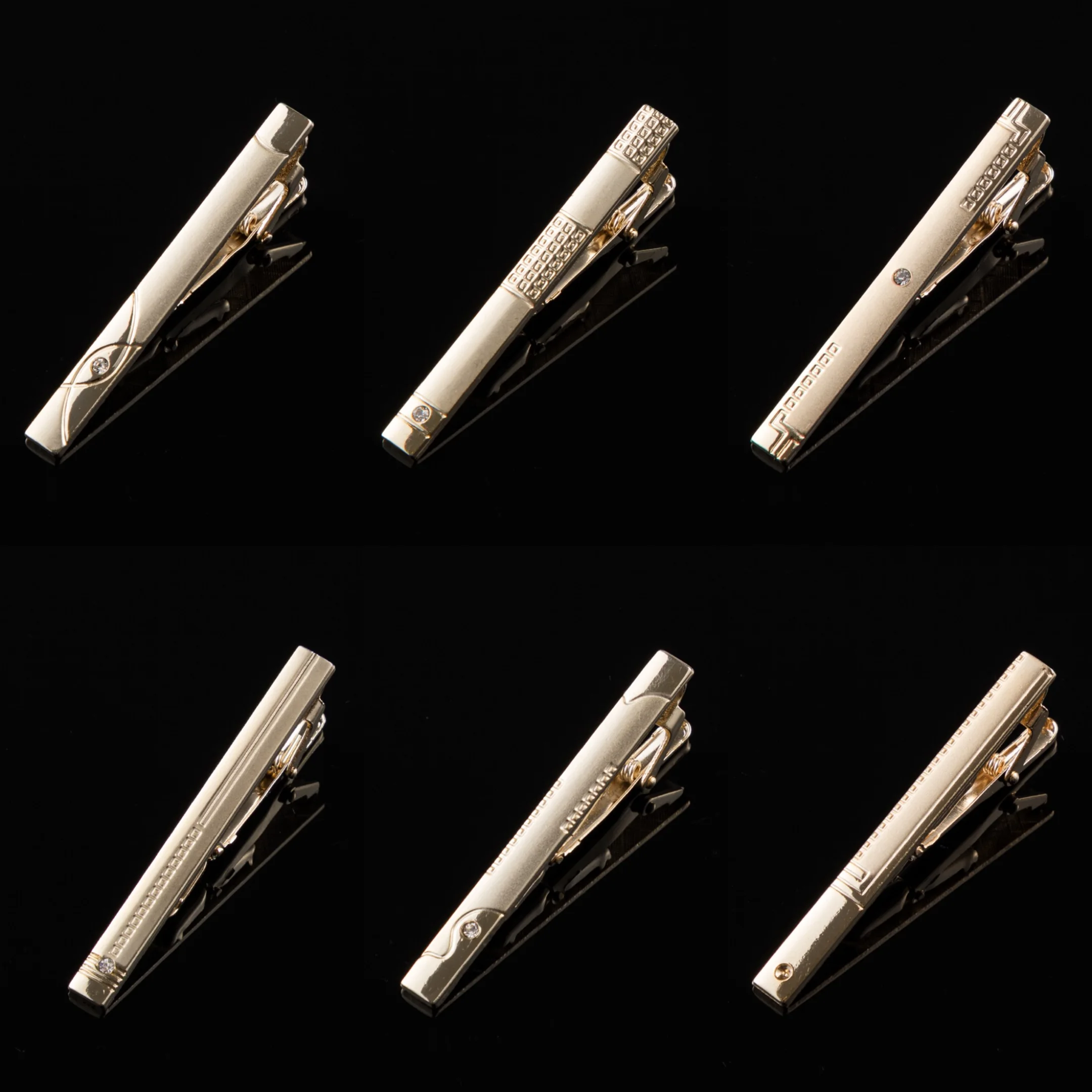 Fashion Gold Metal Tie Clasp Clamps Tie Bar Clip Trendy Business Wedding Tie Clip Men Jewelry Accessories