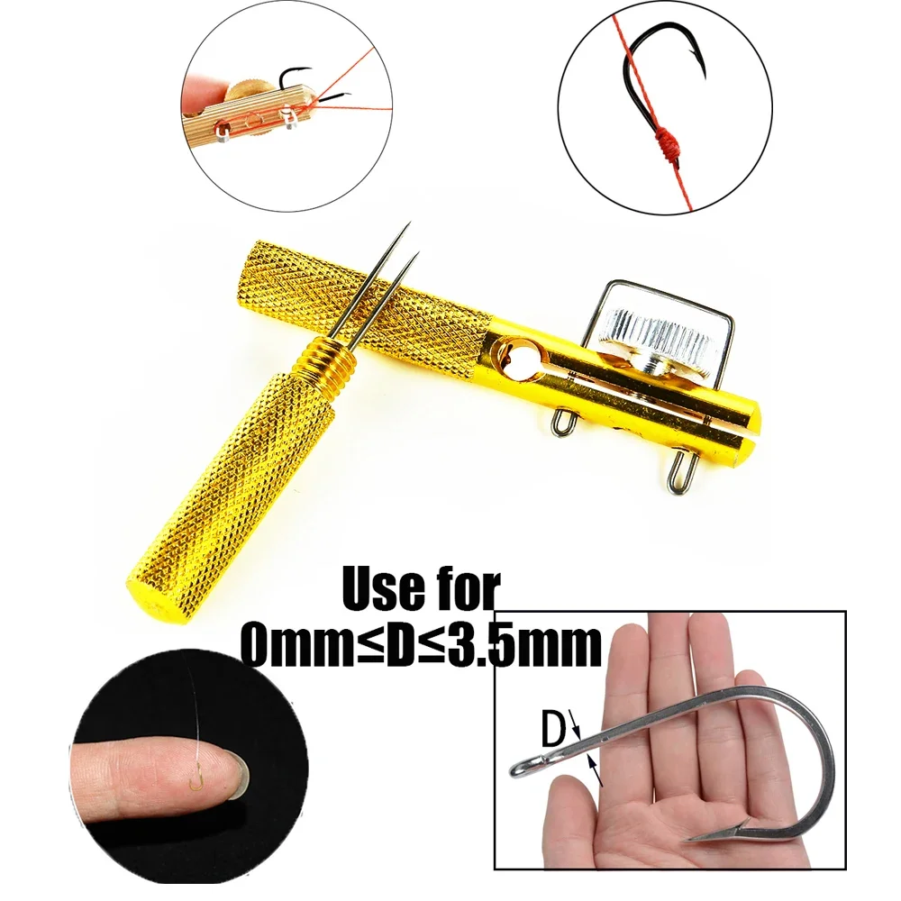 New Full Metal Fishing Hook Knotting Tool & Tie Hook Loop Making Device & Hooks Decoupling remover Carp Fishing Accessor