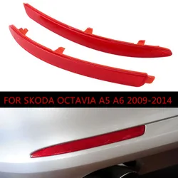 For Skoda Octavia 2010-2014 Rear Bumper Reflectors Light Brake Signal Lamp Red Oe 1z0945105 1z0945106 Abs Tail Bumper Reflectors