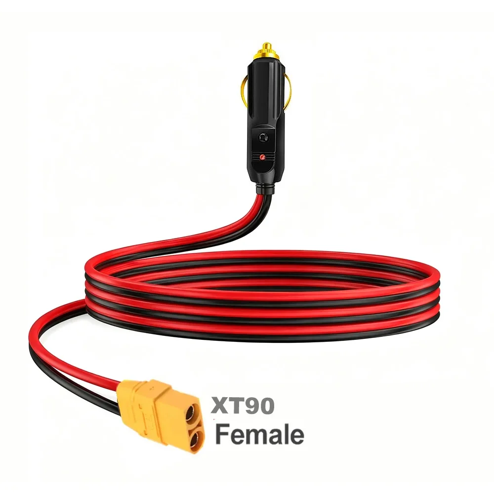 XT90 Female to Cigarette Lighter Cable for Bluetti AC200PL/AC200/AC200Max/SOLARPLAY/FOSSiBOT Portable Power Station