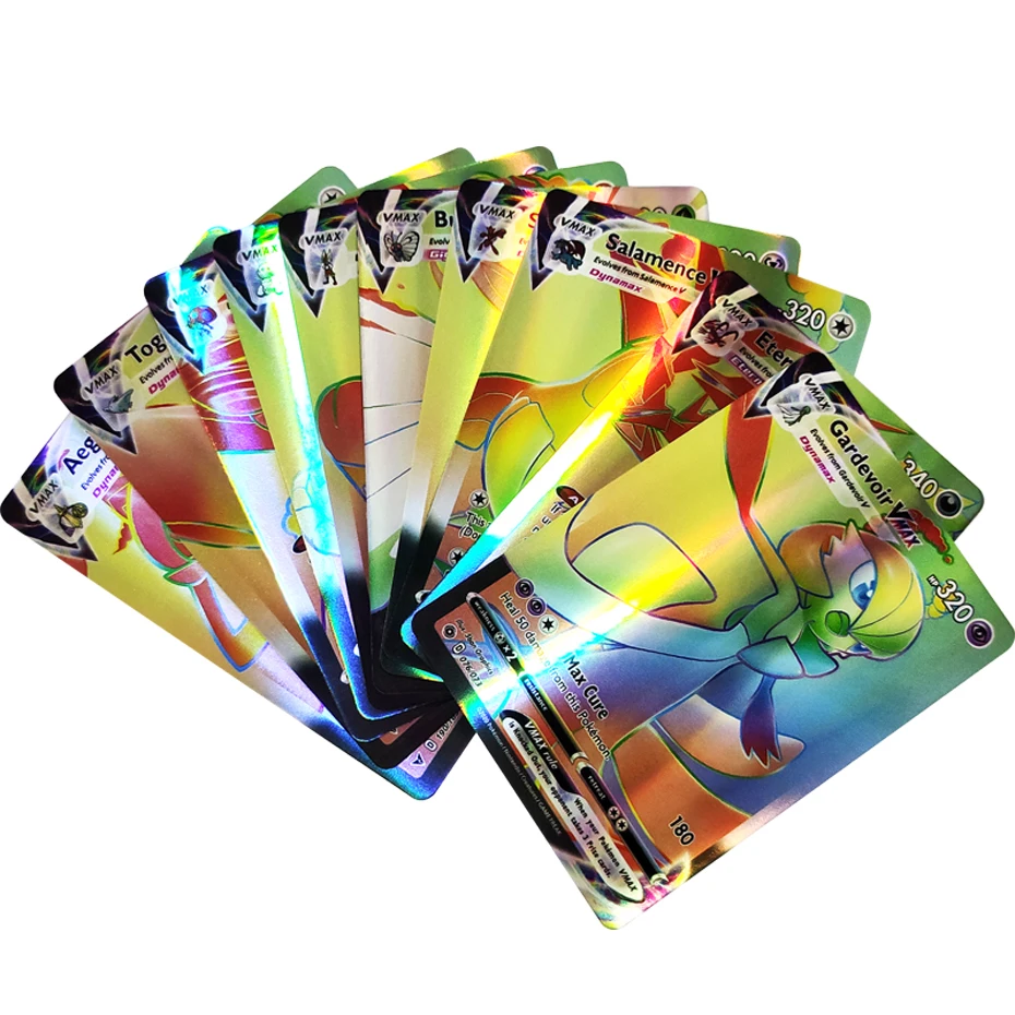 100 Cards Gold Vmax GX Vstar English Spanish Card Charizard  Collection Battle Trainer Card Child Toys Gift