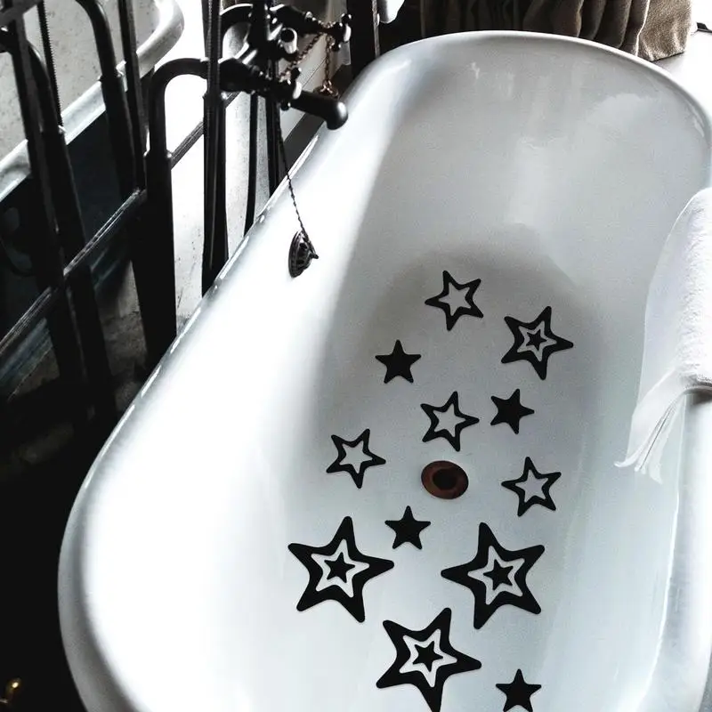 Bathroom Non Slip Stickers 30X Waterproof Cartoon Five-pointed Star Floor-Strength Anti Skid Decals Safety Adhesive Decals For