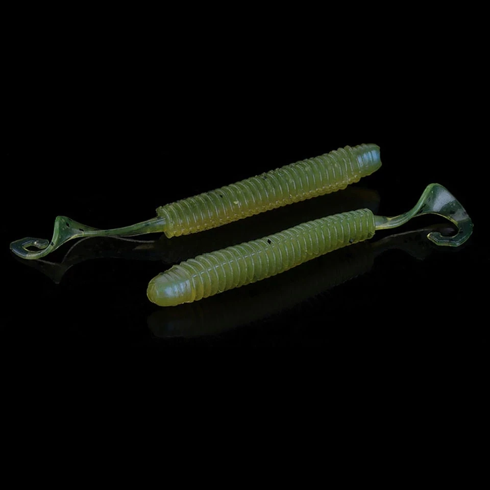 WALK FISH 6CM 8CM 10CM Spiral long tail soft lure Shrimp odor With salt Wobbler Bass Carp tackle Artificial Silicone Bait Pesca