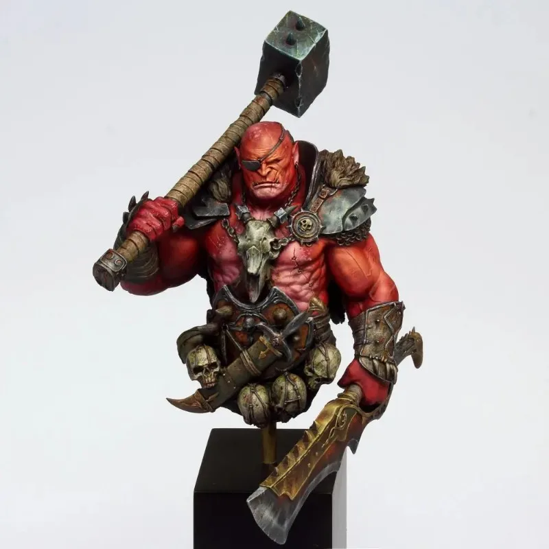 

1/12 Scale Resin Bust Model Kits GK Razgor the Warbringer Fantasy Hobby Miniature Sculpture Unassambled Unpainted S174
