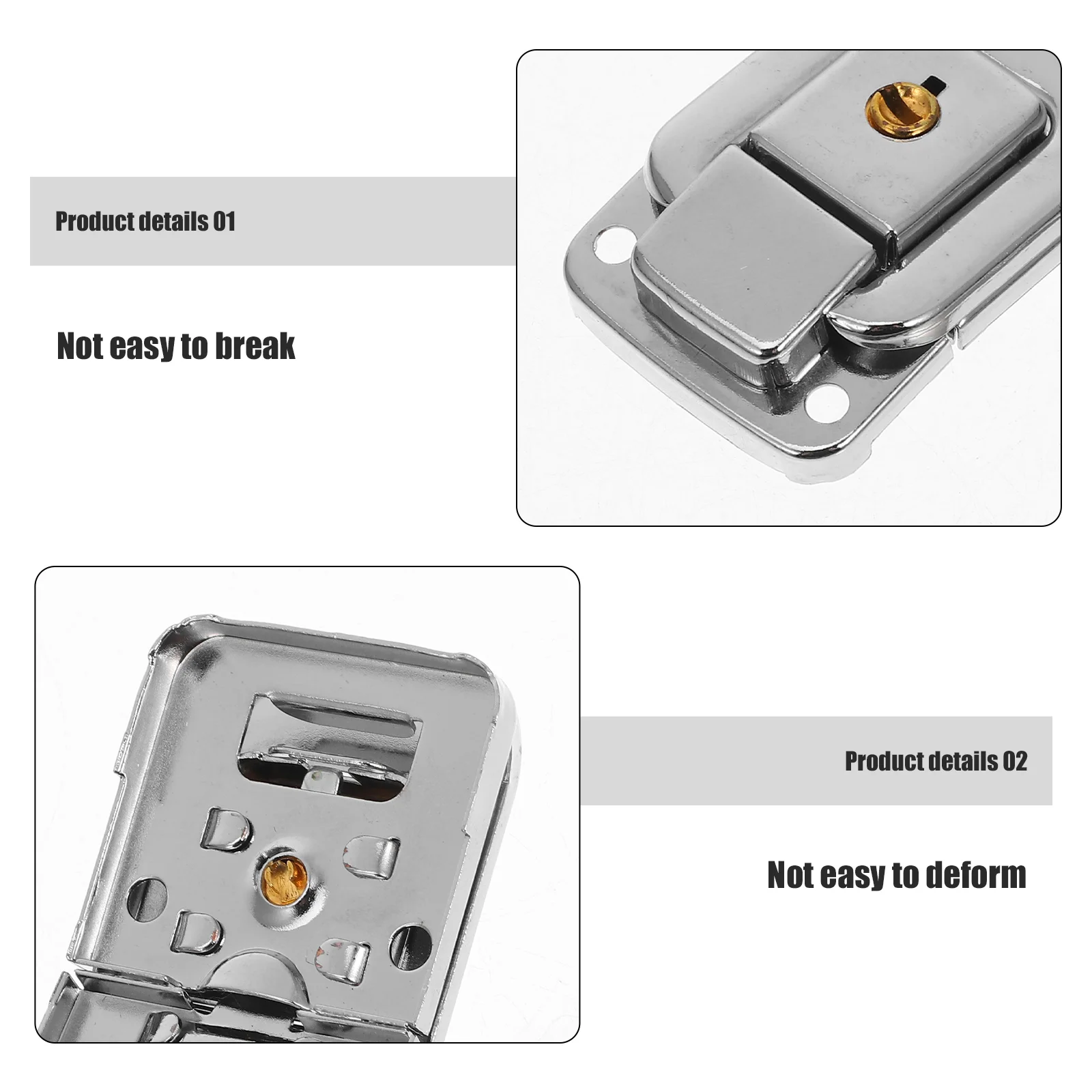 Box Lock Guitar Case Latch Suitcase Hasp Buckle Hasps for Small Key Cabinet Mini Flight