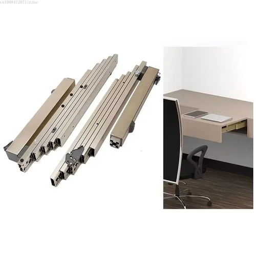 Prix Surprise nouvelle Table cachée multi-sections glissière multi-fonctionnelle tirant Table à manger pliante Rail rétractable plat Pu
