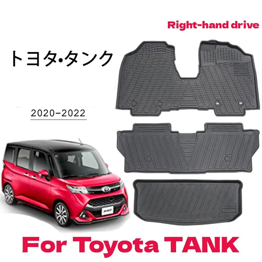 

TPE Floor Mats for 2021-2023 Toyota TANK/ROOMY (RHD) All Weather Protection Anti-Slip Automotive Floor Liners mats Accessories