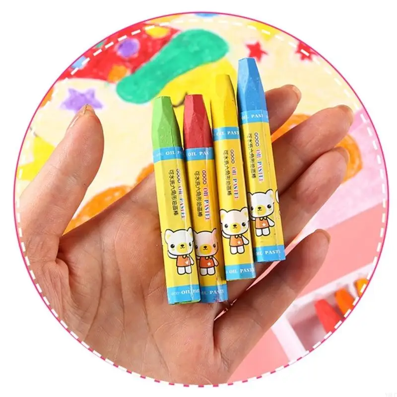 Washable Toddler 12/18/24/36 Color For Kids Aged 3 Coloring Book Doodling Drawing Easy to Grip Hexagonal Crayon