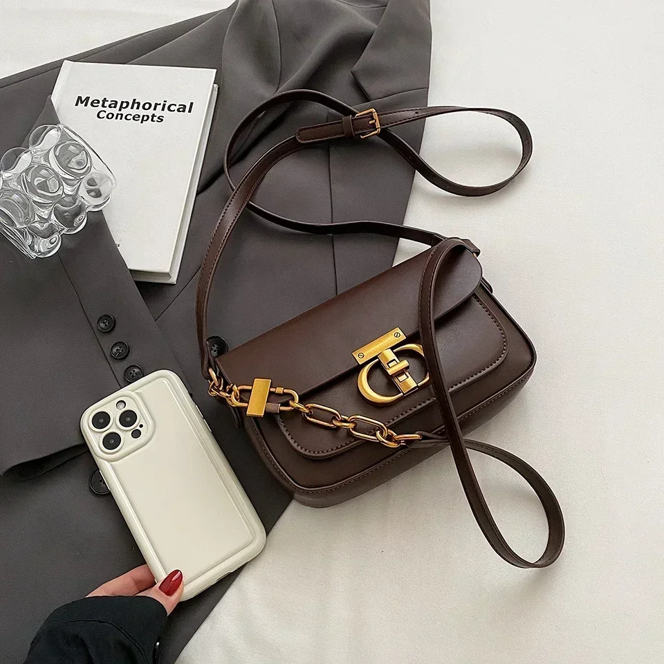 

retro small Women's original fashion niche crossbody women's shoulder bag Senior handbag Underarm crossbody