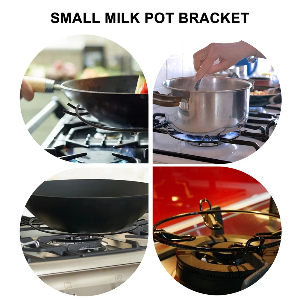 

4pcs Gas Stove Wok Ring Iron Round Wok Stand Non-Slip Sturdy Pot Support Rack For Gas Stove Top Kitchen Accessories Storage Rack