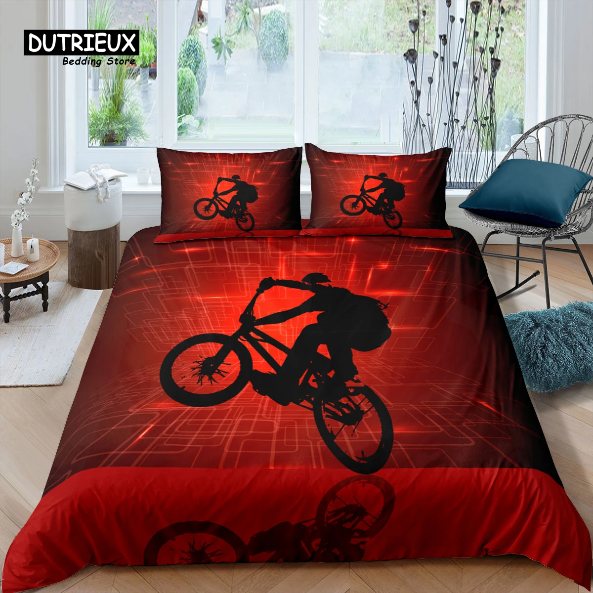 

Home Living Luxury 3d Motorcycle Bedding Set Motocross Duvet Cover Pillowcase Kids Bedding Set Queen and King EU/US/AU/UK Size