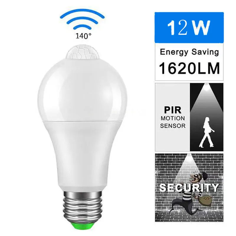 Bombilla Led E27 IP44 con Sensor, luz de día y noche, lámpara para el hogar, 10W, 15W, 220V, 110V, B22