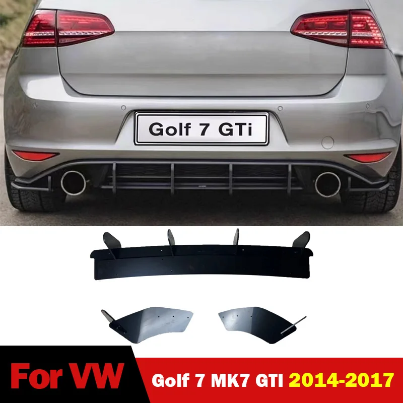 

2014–2017 для Volkswagen Golf 7 MK7 GTI V2 Maxton Style, задний бампер, спойлер, диффузор, разветвители, лезвие для подбородка, комплект для тюнинга