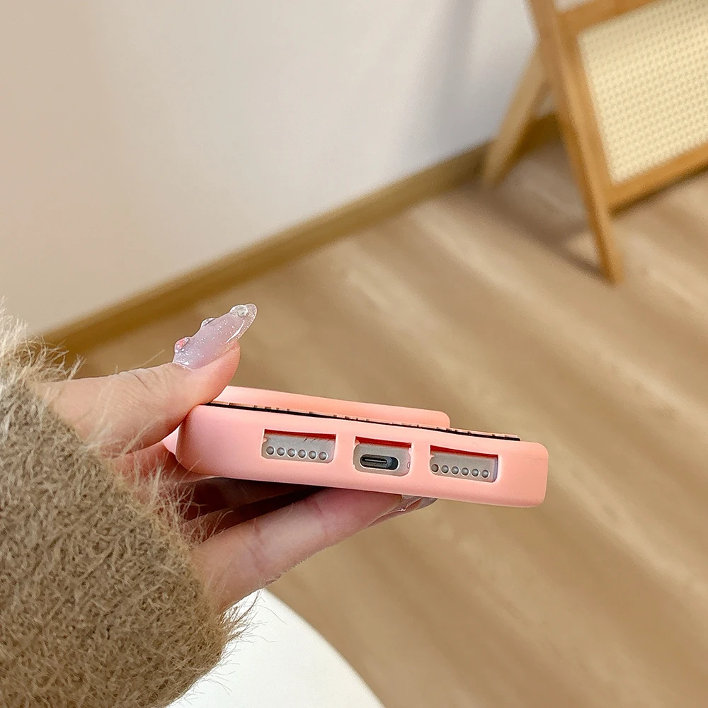 Lustige 3D-Cartoon-Ferchen-Handyhülle aus weichem Silikon mit Handschlaufe, stoßfeste Rückseite für iPhone 17 16 Plus 15 14 13 12 Pro Max – Detail 9