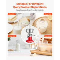 SucceBuy Electric Milk Cream Separator Output 10500RPM 304 Stainless with 4.5L Bowl Capacity Milk Skimmer Separating Machine 6