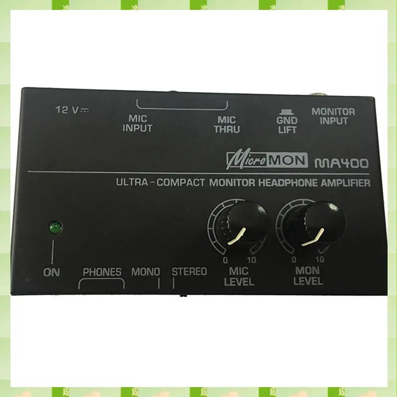 2025 新しい MA400 ヘッドフォン プリアンプ マイク プリアンプ オーディオ 6.35 ミリメートル & 3.5 ミリメートルヘッドフォン出力ミキサー EU プラグ耐久性のある、新しい M