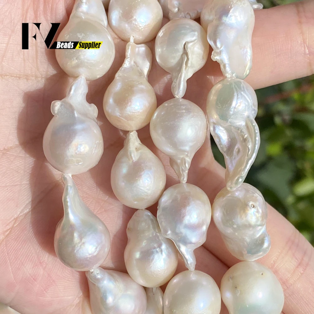 14*22mm 1-5pcs White Natural Baroque Freshwater Pearl Beads Spacer Beads For Jewelry Making Diy Necklace Bracelet Accessories