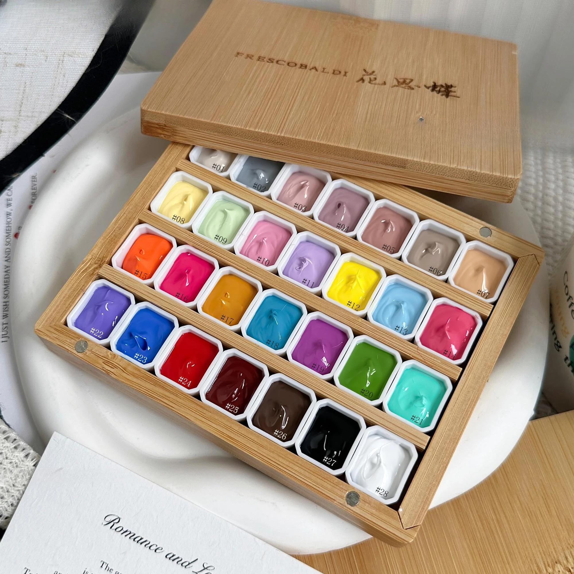 28Colors Macaron Pat Painting Gel Nail Polish Set Solid Cream Painting Gel Palette Nail Art Pigment UV/LED Gel For Manicure DIY
