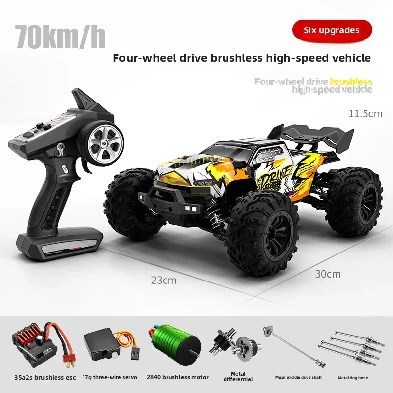 FOR JJRC 70KM/H RC Off-Road Car 1:16 4WD High Speed Cars With Led Lights 2.4G Inductor Brushless Remote Control Cars Children To
