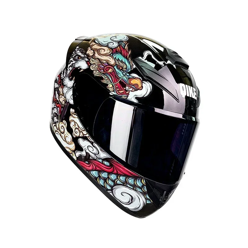 Motorrace Helm Ece Certificering Abs Shell Shell Shell Full Face Verstelbare Flip Up Dubbele Lenzen Moto Helm Ademend