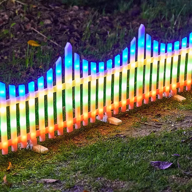 Solar Fence Lights  Outdoor Waterproof LED Courtyard Garden Lawn Decorative Atmosphere Lamp for Christmas Fence Lighting