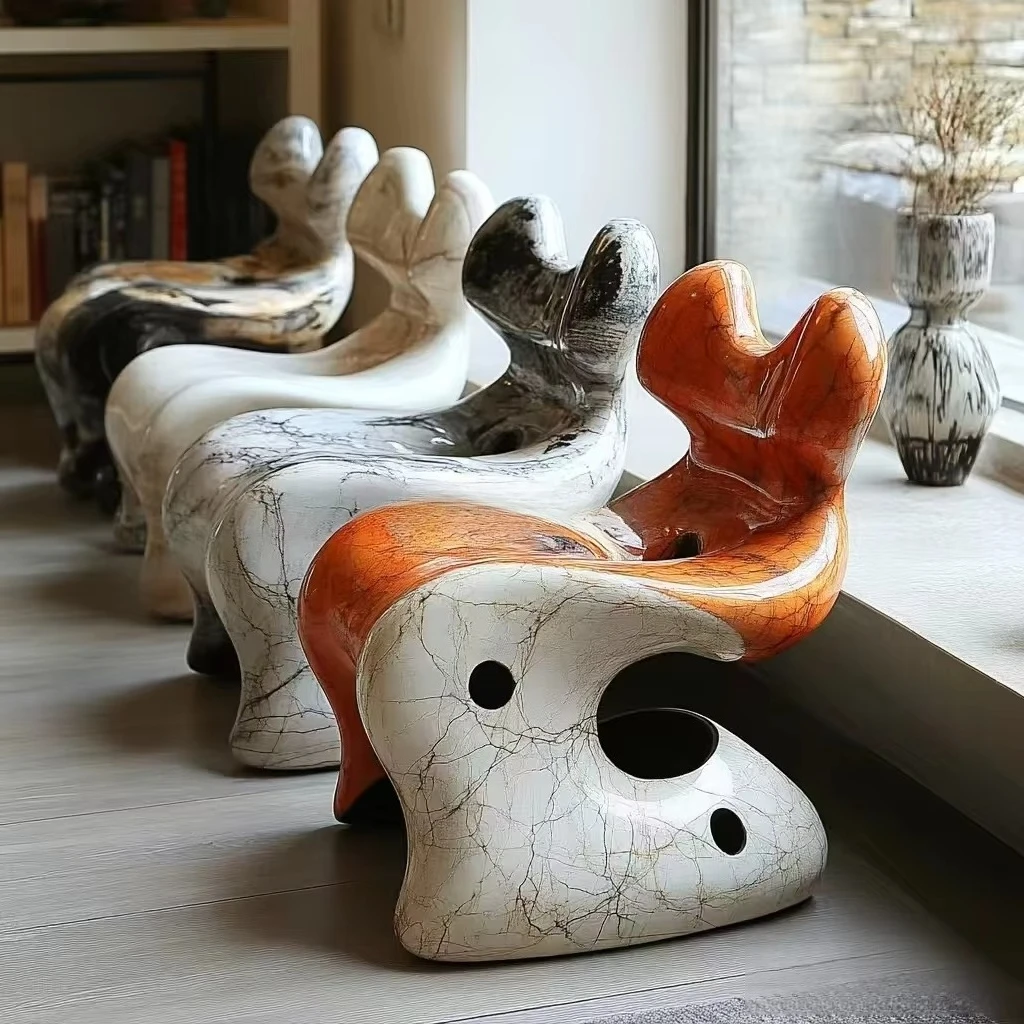 

Modern Unique Shape Creative Design Fiberglass Lounge Chair Living Room Furniture Furniture Sitting Stool bar Chairs