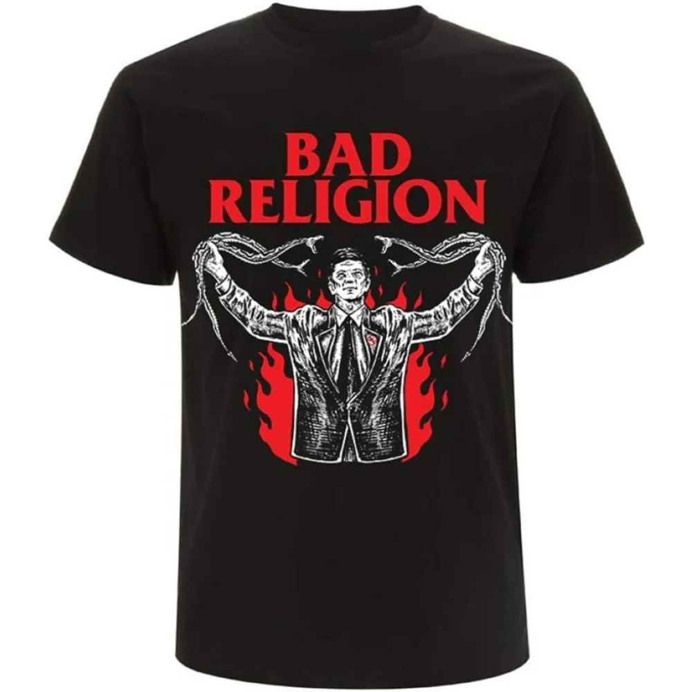 Bad Religion 'Snake Preacher' Summer Breathable Camisetas O-neck Short-sleeve Fit Sweatshirt for Daily Wear