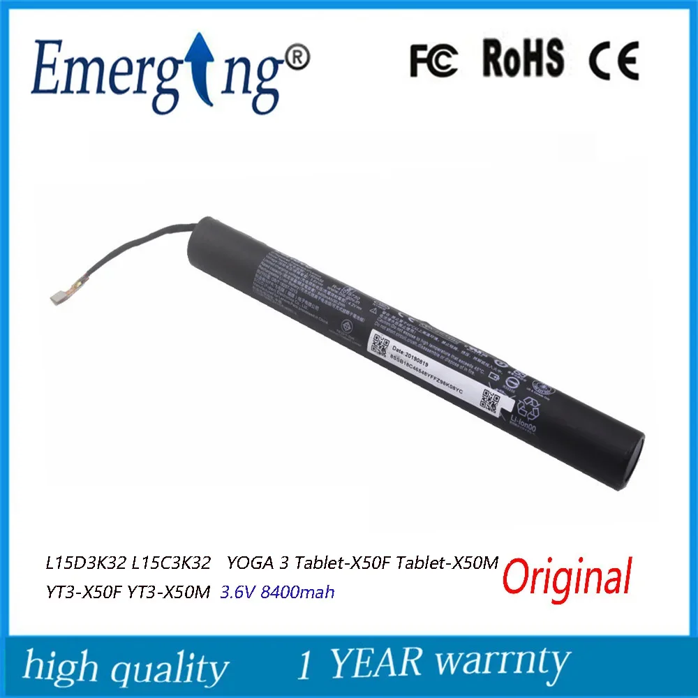 3.6V 8400mAh New Original Tablet Battery L15D3K32 L15C3K32 for Lenovo YOGA 3 Tablet-X50F Tablet-X50M YT3-X50L YT3-X50F YT3-X50M