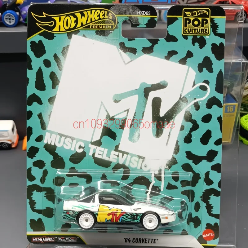 Hot Wheels Genuine 1 64 Diecast Alloy 84 Corvette Sports Car Hxd63 Pop Culture Series Mtv Collectible Model Cool Gifts For Fans view 2