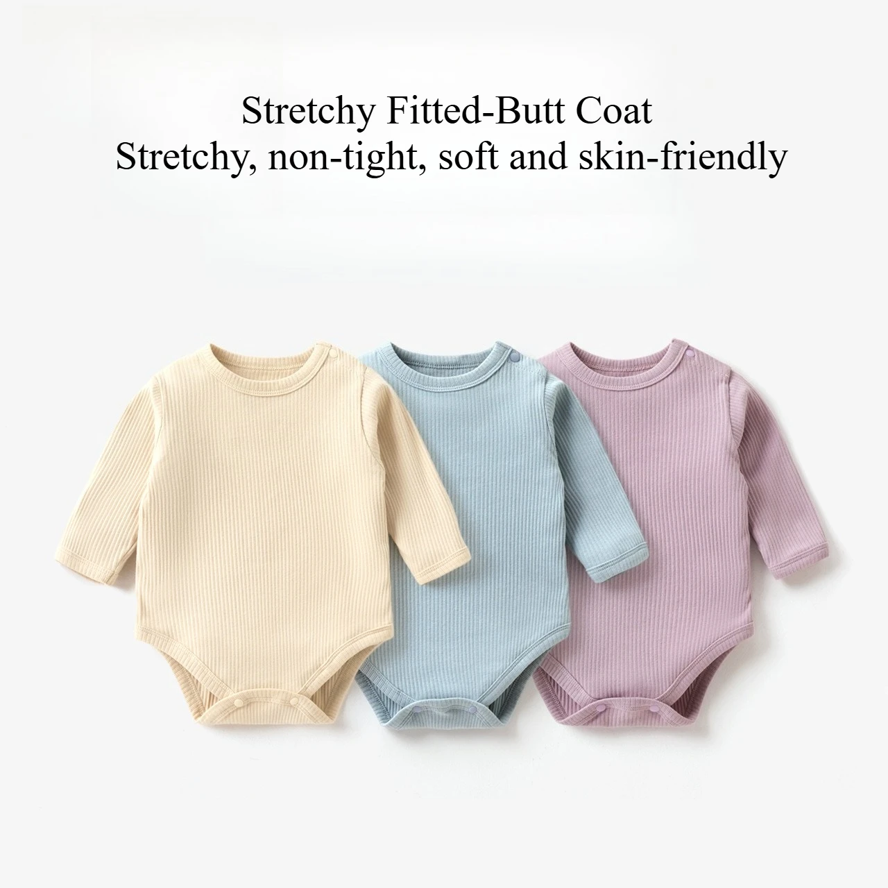 

Soft Cotton Long-Sleeved Baby Bodysuit Seamless Sewing Baby Romper Newborn Clothes 0-24 moths Solid Color Infant Jumpsuit