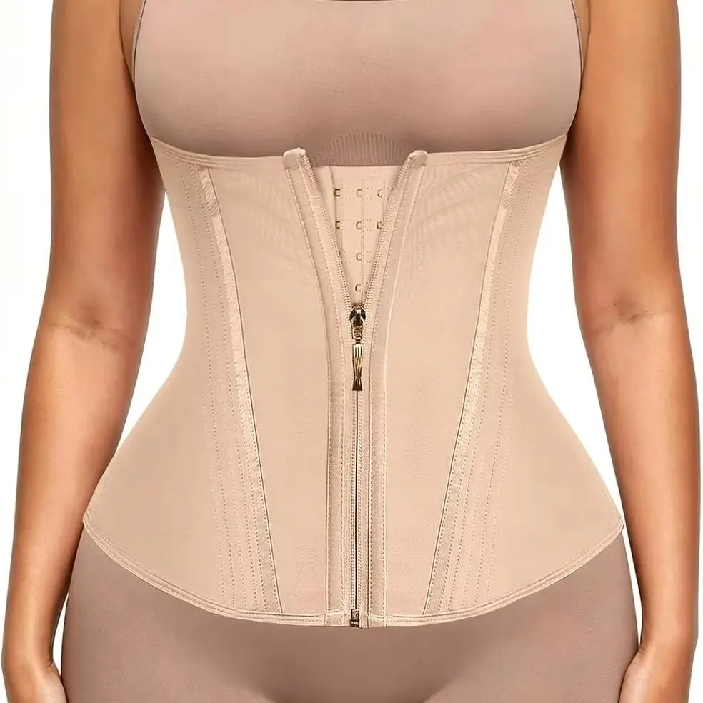 Waist Trainer for Women Tummy Control Corset Waist Cincher Body Shaper Sport Workout Fajas Postpartum Zipper