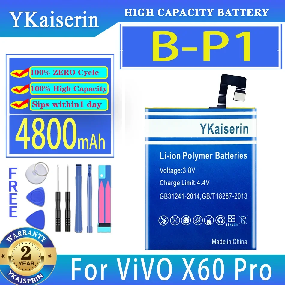 

YKaiserin Battery B-P1 4800mAh For ViVO X60Pro X60 Pro Mobile Phone Batteries