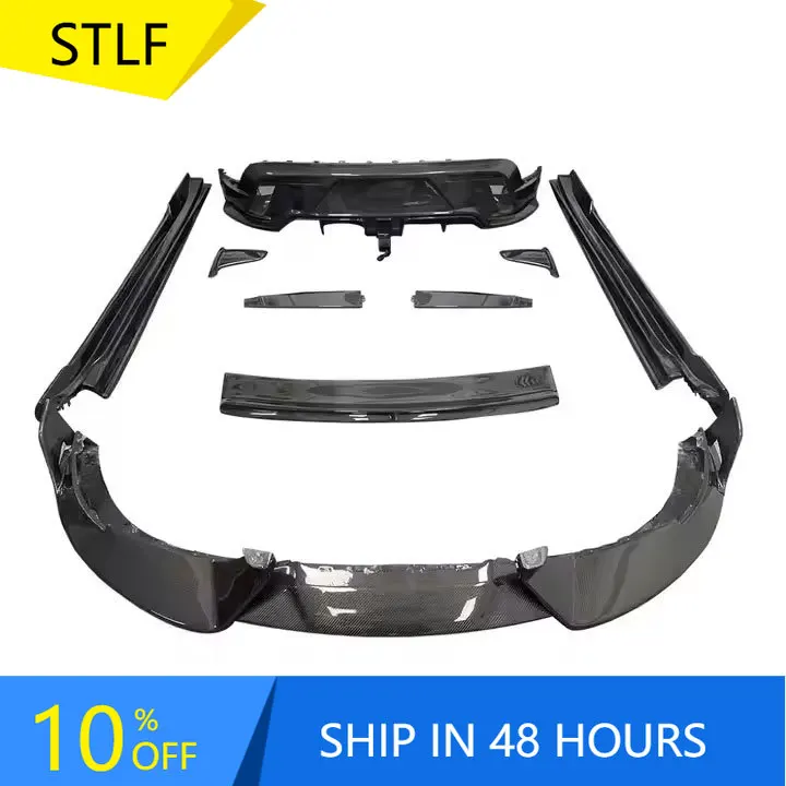 

Передняя губа из углеродного волокна Deren высокого качества в стиле MSY для комплекта кузова Porsches Taycan Turbo