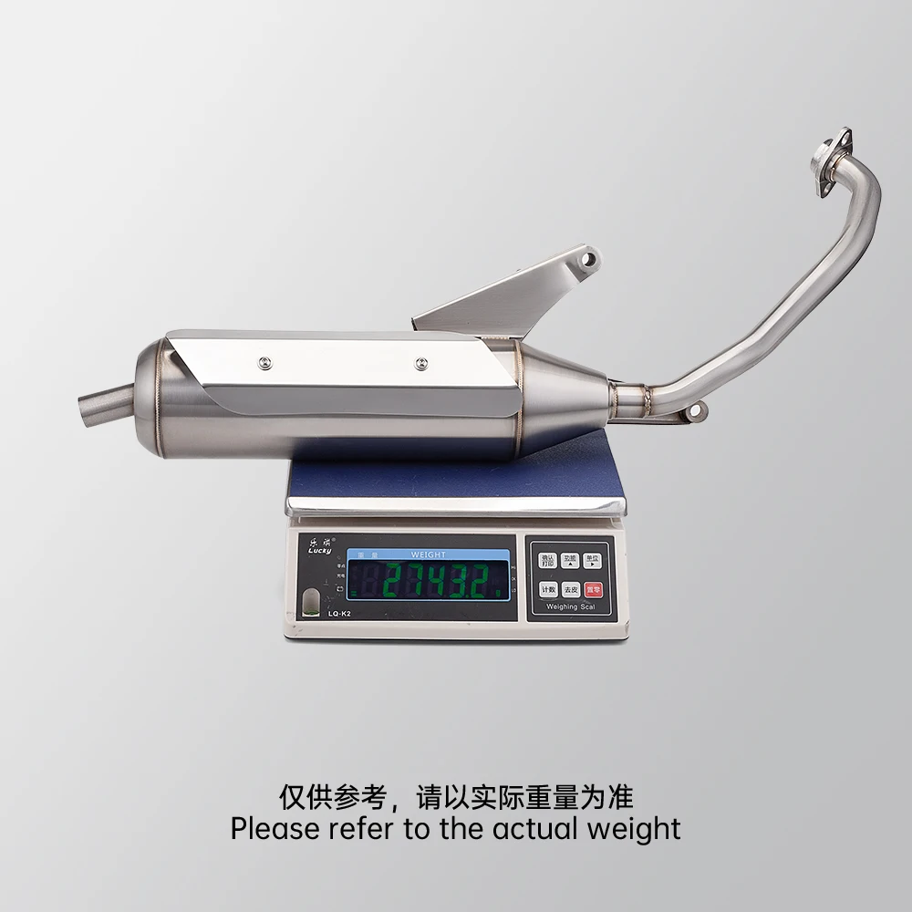 stainless steel exhaust pipe RS100CC, silent back pressure, noisy straight row, modified silencer chimney