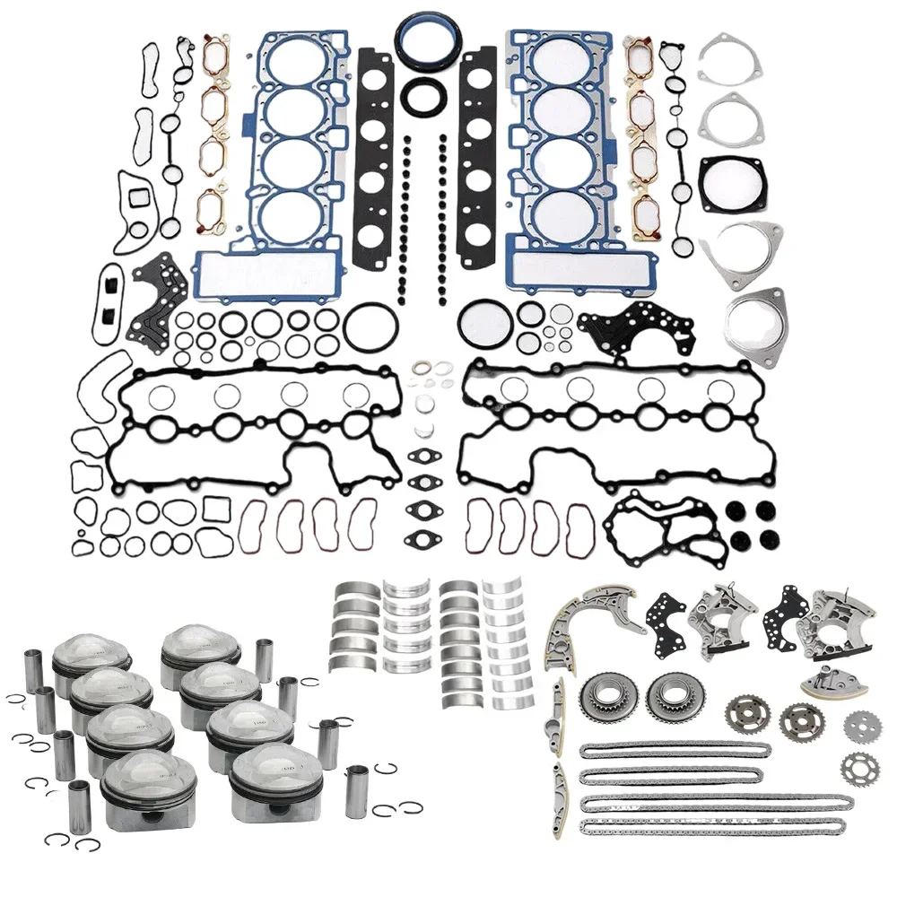Engine Rebuilding Overhaul Kit Timing Chain Fit 4.2 L  For Audi Q7 A8 A6 R8 S5 Quattro VW Touareg CAUA CNDA 4.2L V8 GAS 06-16